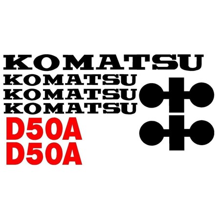 Aftermarket New Decal Set for Komatsu Dozer D50A KOMD50ADECALSET